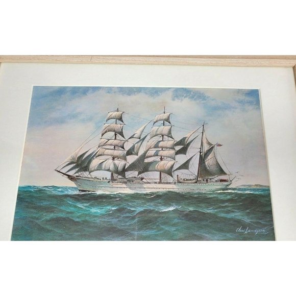Wilton Industries U.S Coast Guard Academy Eagle Charles Chas Lundgren Painting - Picture 12 of 12